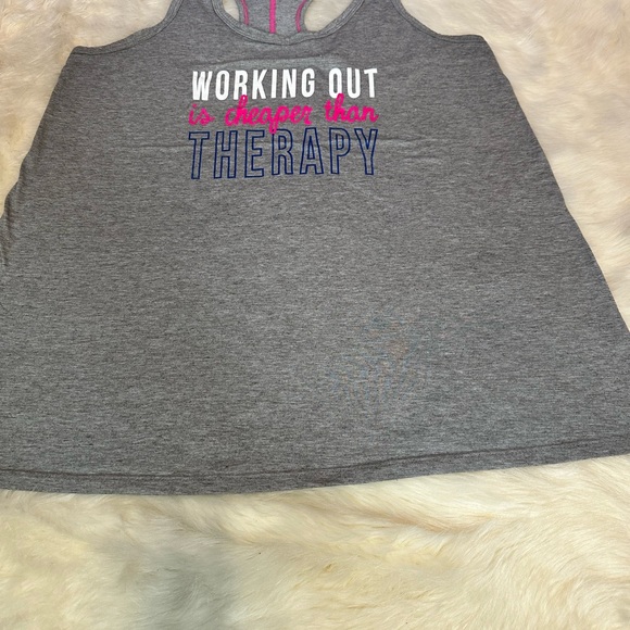 Athletic Works Gray Graphic Tank Top Relaxed Fit - Picture 1 of 6